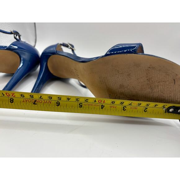 Stuart Weitzman High Heeled Sandals Womens Size 7.5 Blue Open Toe Strappy - Picture 8 of 9